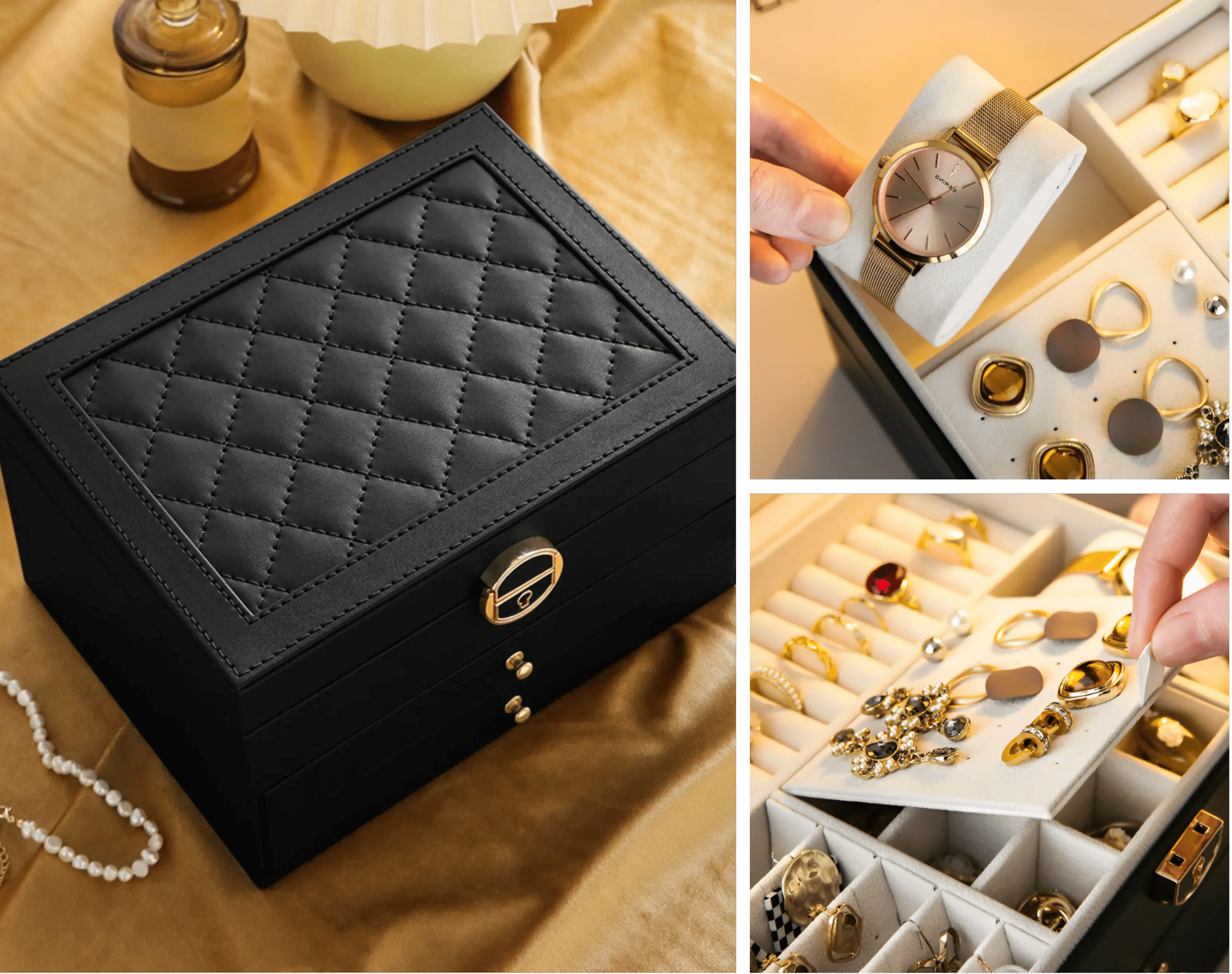 Boîte à bijoux en bois ou en cuir : quelles différences ? - Cléophée Paris 