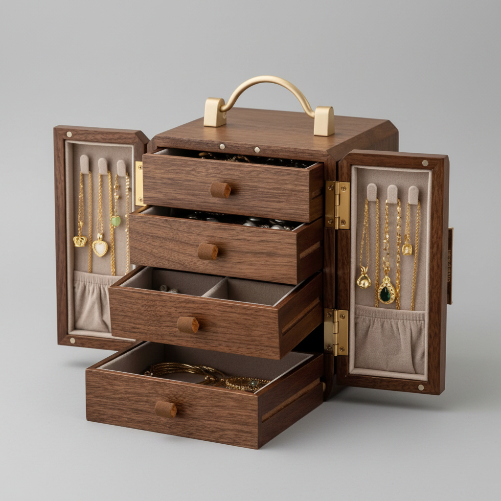 Boîte à Bijoux en Bois – Style Cabinet Cléophée Paris