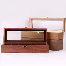 Boîte 6 montres noyer ouverte montrant les coussins – Cléophée Paris