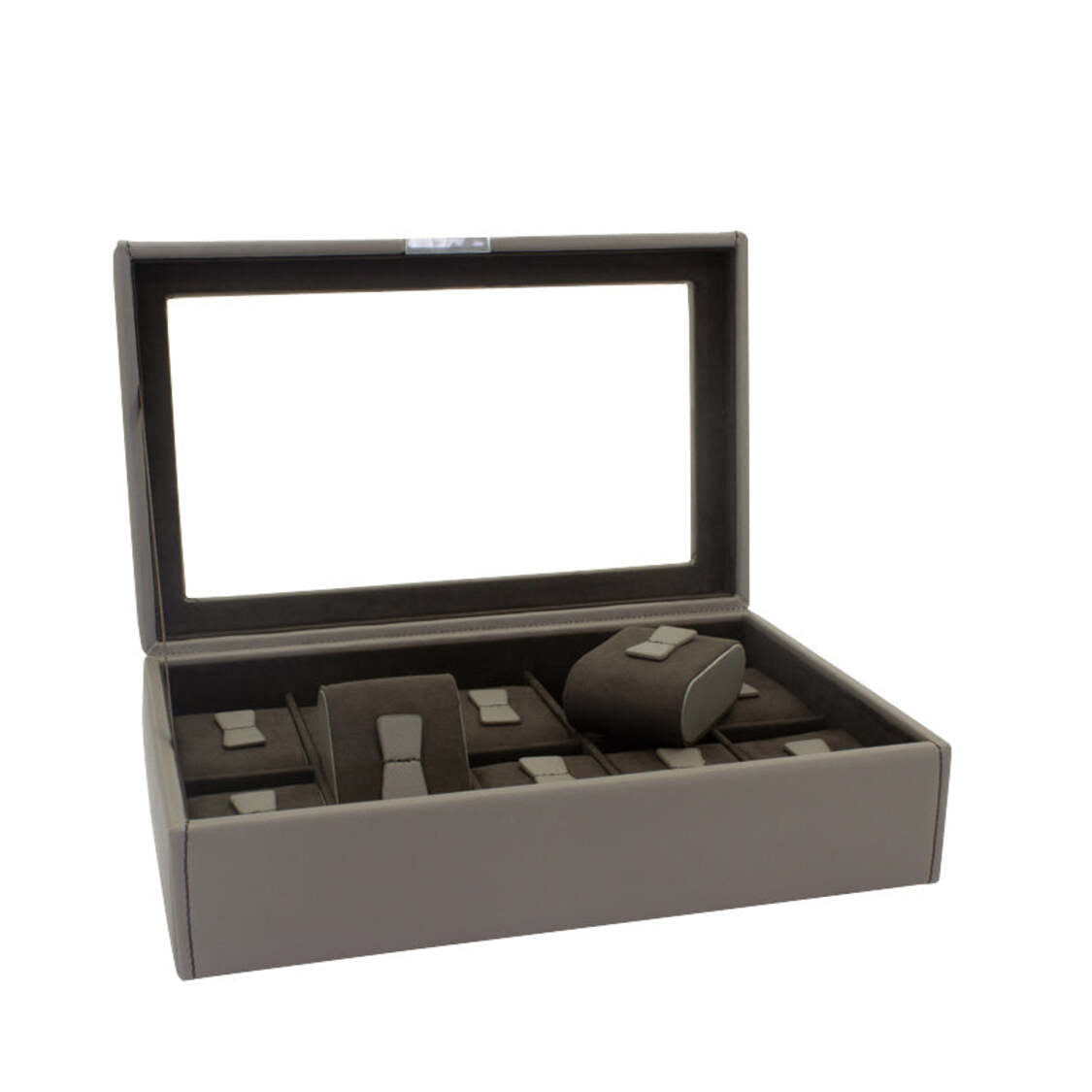 Boîte à montres grise – 4, 6 ou 10 emplacements – vue 9 – Cléophée Paris