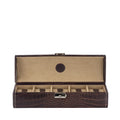 Boîte à montres marron vintage – 5, 6 ou 10 emplacements – Cléophée Paris