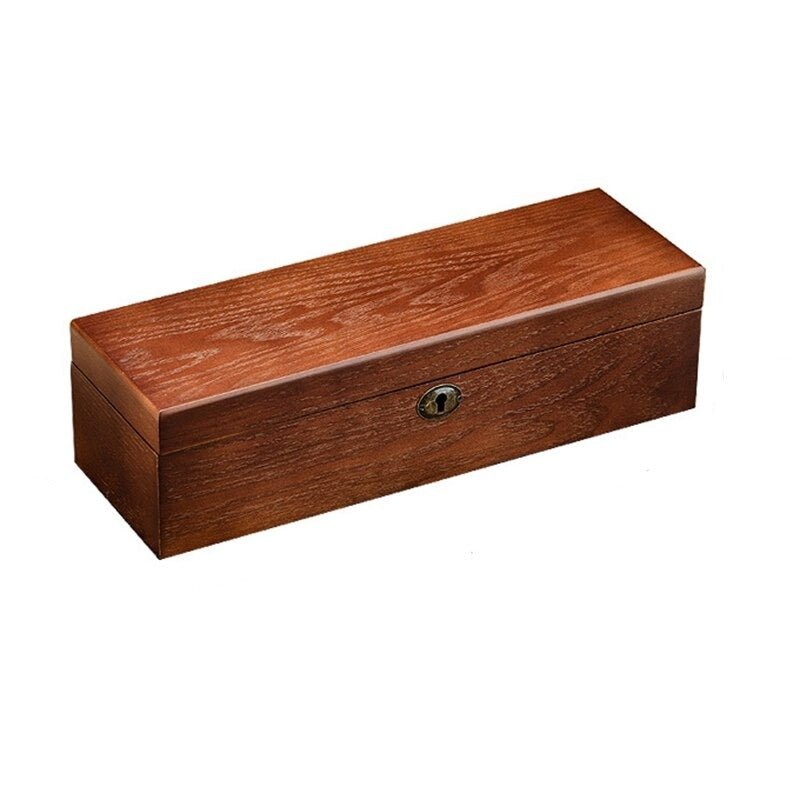 Boîte 6 montres – Bois foncé & flanelle - Cléophée Paris