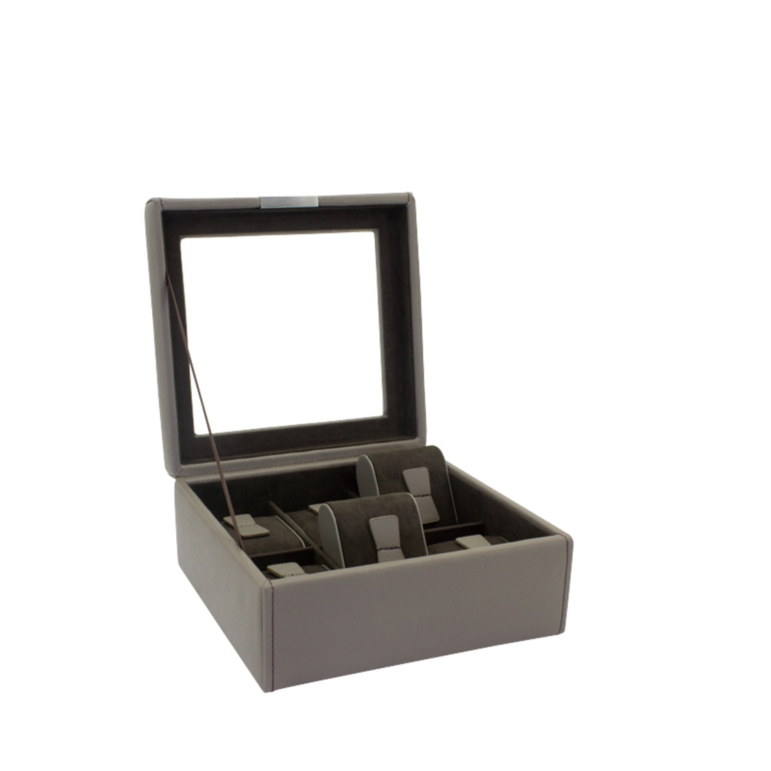 Boîte à montres grise – 4, 6 ou 10 emplacements – vue 6 – Cléophée Paris