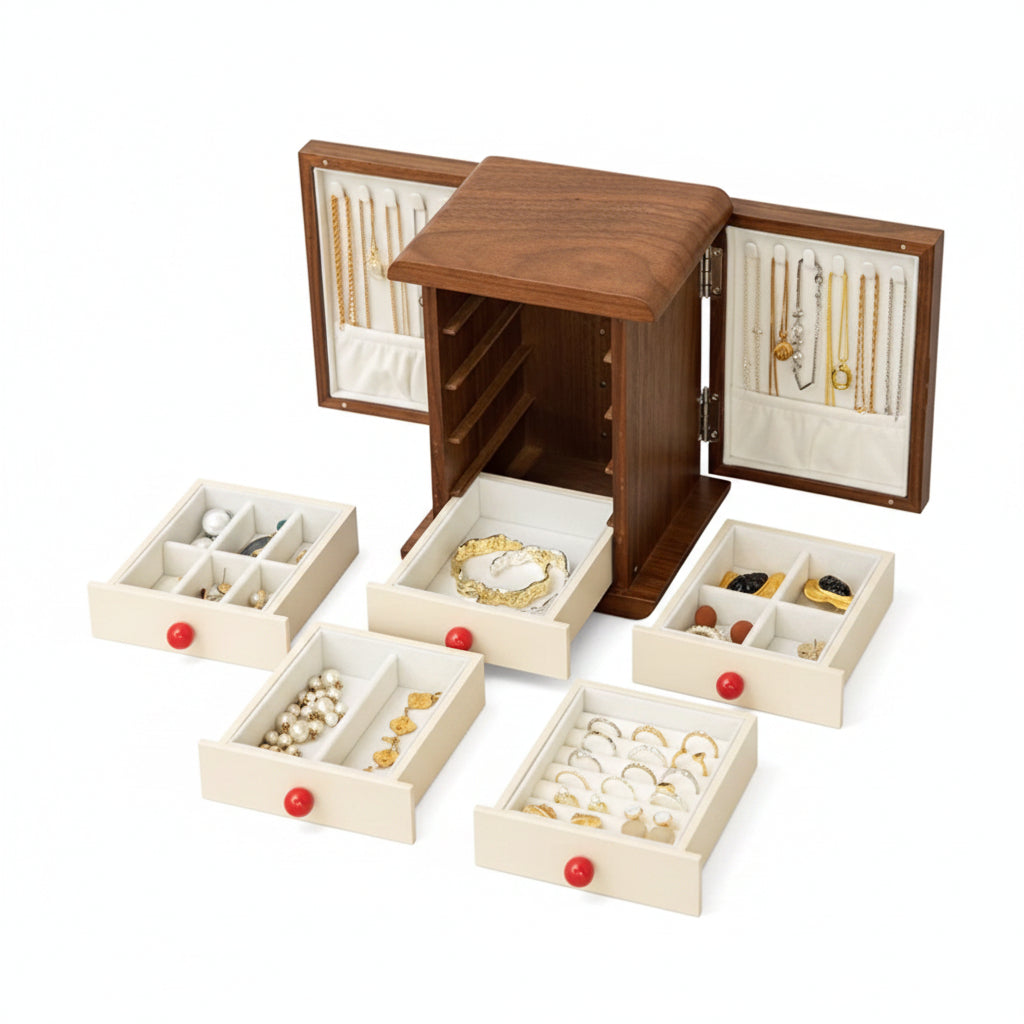 Boîte à Bijoux Anti - Oxydation avec Hygromètre - Cléophée Paris