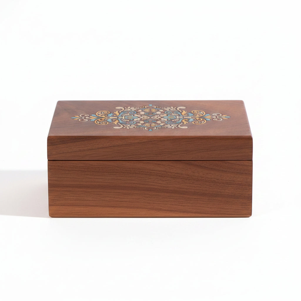 Boîte à bijoux en bois massif – Peinte à la main - Cléophée Paris