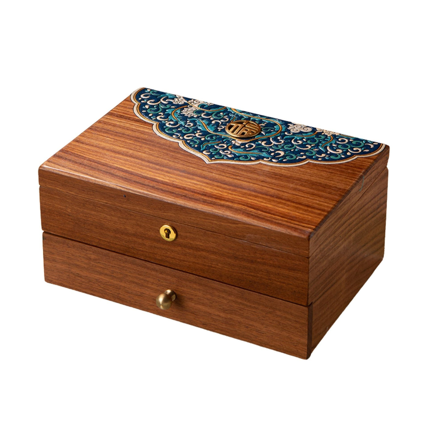 Boîte à bijoux en bois massif – Peinte à la main - Cléophée Paris