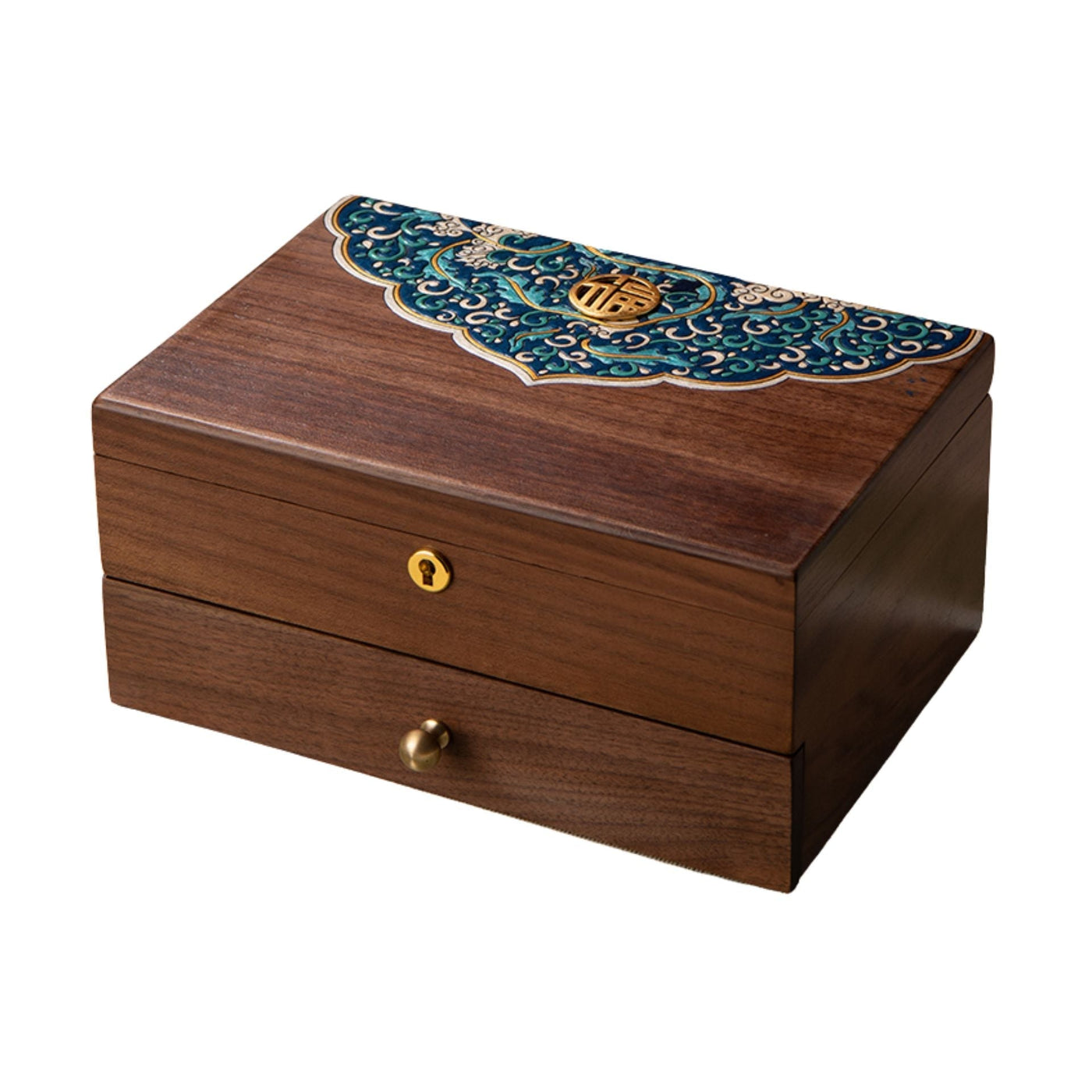 Boîte à bijoux en bois massif – Peinte à la main - Cléophée Paris