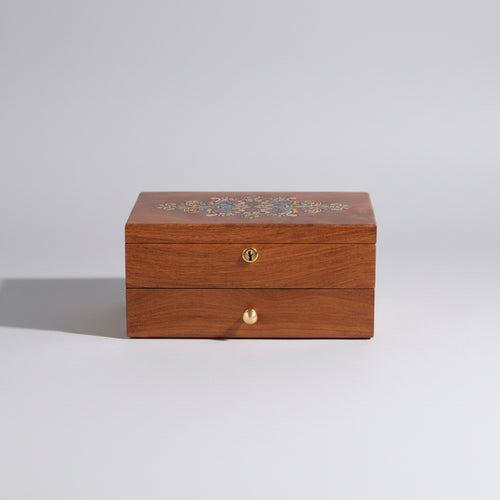 Boîte à bijoux en bois massif – Peinte à la main - Cléophée Paris