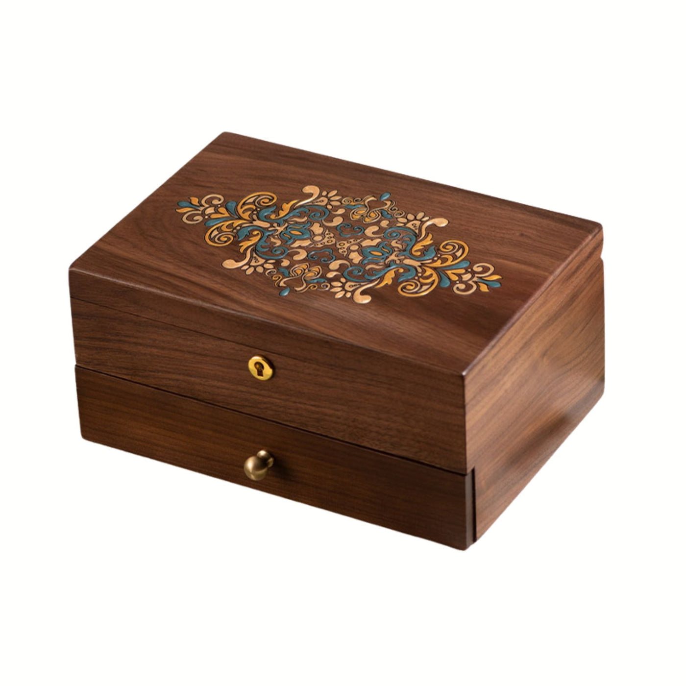 Boîte à bijoux en bois massif – Peinte à la main - Cléophée Paris