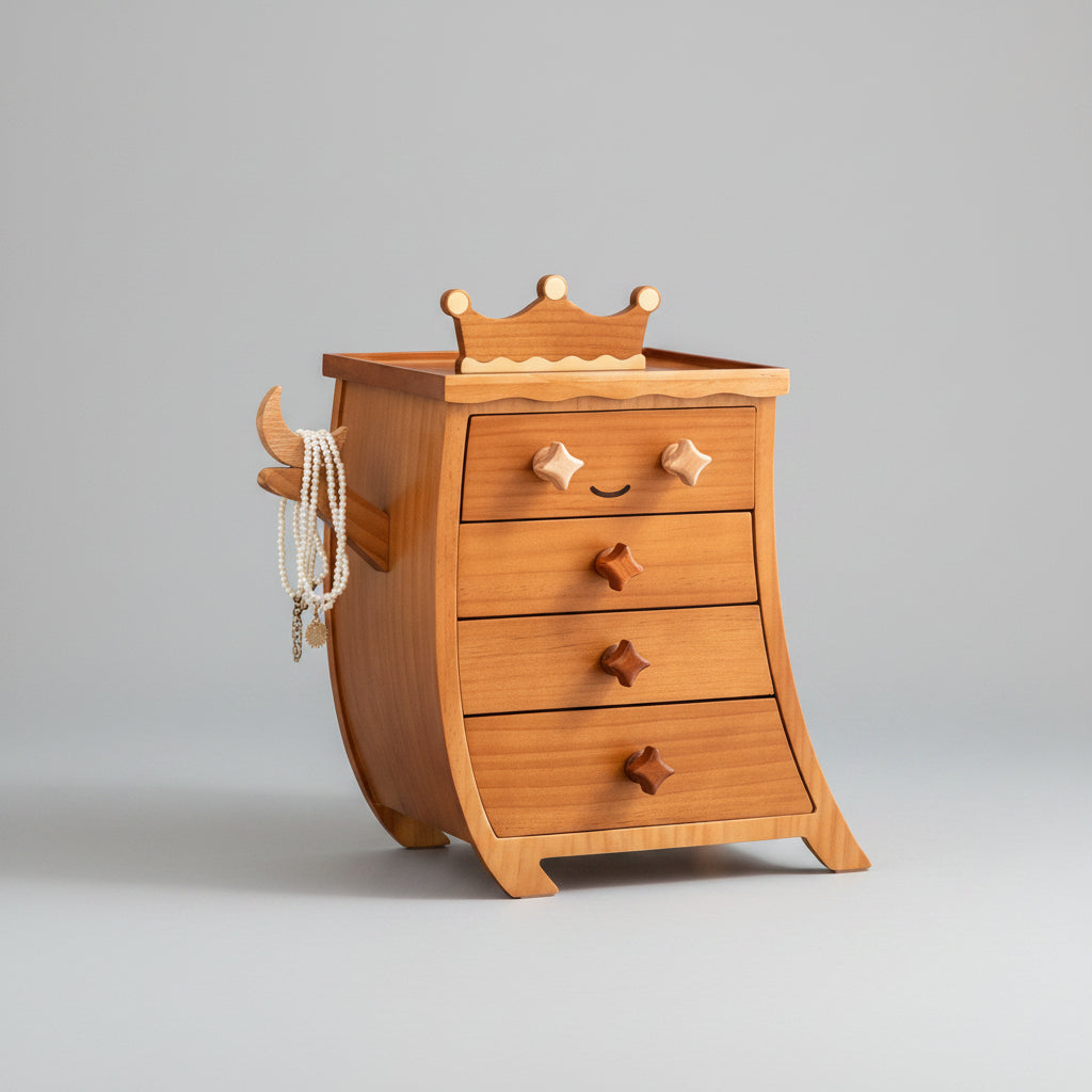 Boîte à Bijoux en Bois – Modèle Roi / Dragon – 4 Tiroirs - Cléophée Paris