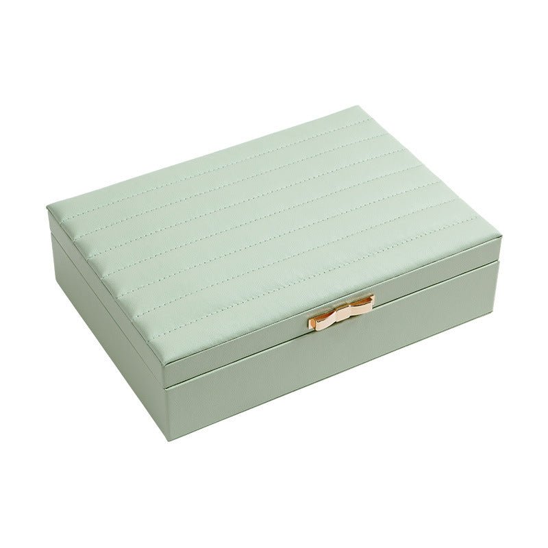 Boîte à bijoux en cuir – organiseur plat - Cléophée Paris