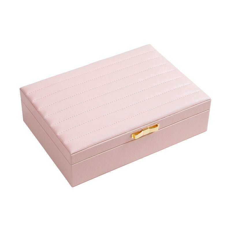 Boîte à bijoux en cuir – organiseur plat - Cléophée Paris
