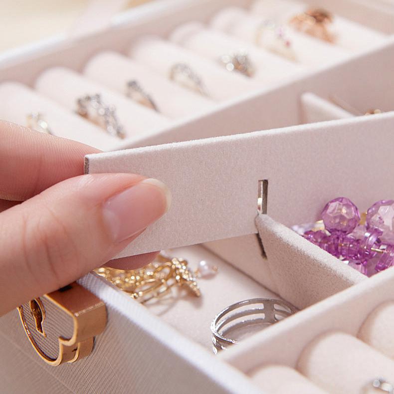 Boîte à Bijoux en Cuir PU – 4 Niveaux et 3 Tiroirs - Cléophée Paris