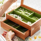 Boîte à bijoux en noyer & cerisier massif - Cléophée Paris