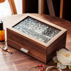 Boîte à bijoux en noyer & cerisier massif - Cléophée Paris