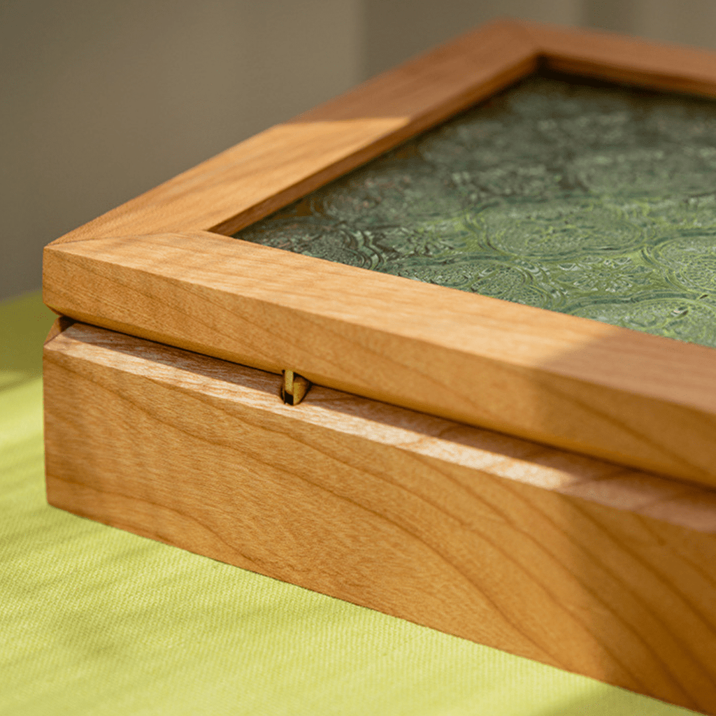 Boîte à bijoux en noyer et cerisier massif (compacte) - Cléophée Paris