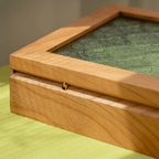 Boîte à bijoux en noyer et cerisier massif (compacte) - Cléophée Paris