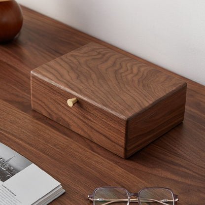 Boîte à bijoux en noyer massif – plateau amovible (Compacte) - Cléophée Paris