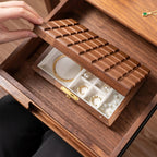 Boîte à bijoux en noyer massif – Style Chocolat - Cléophée Paris