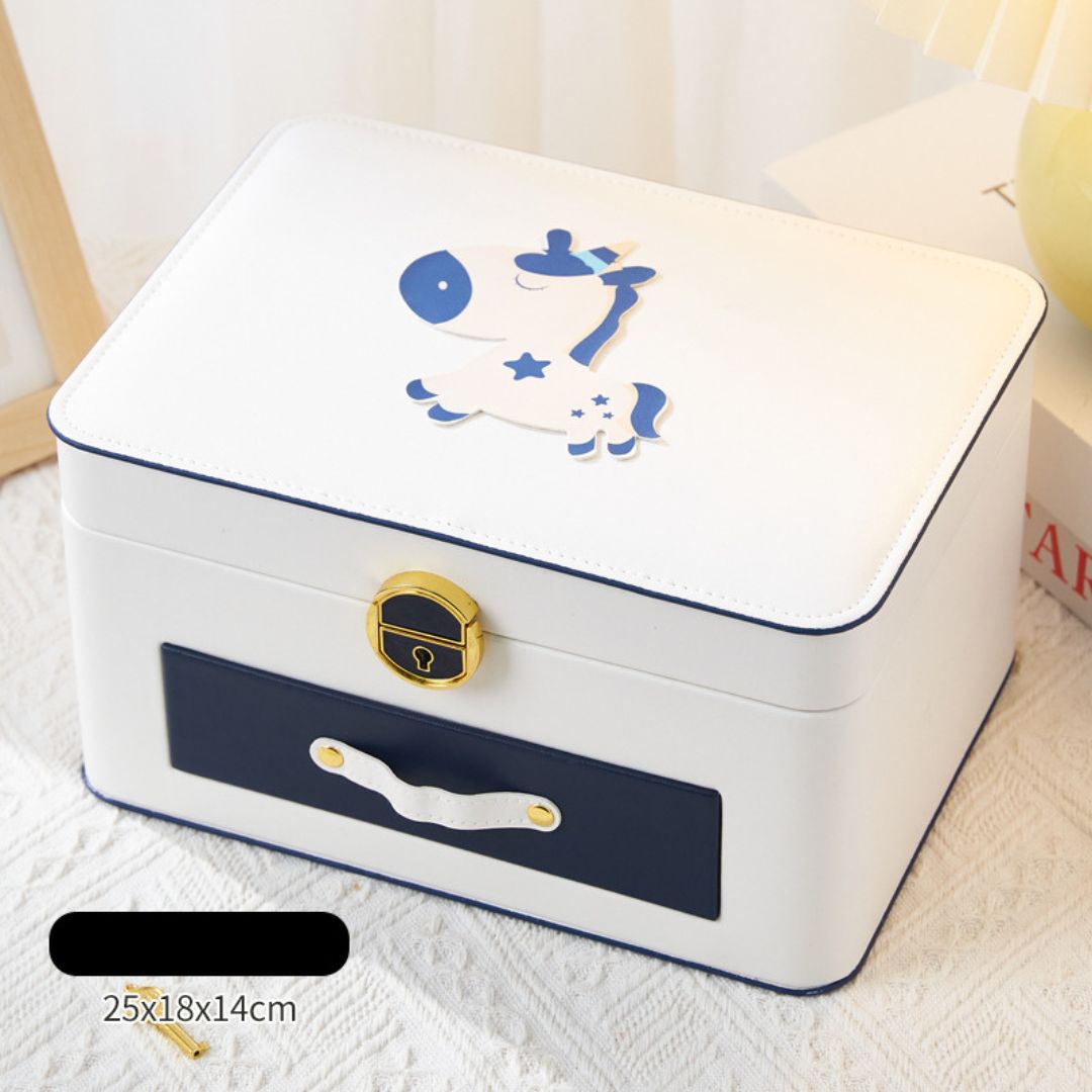 Boîte à bijoux fille – coffret cheval en cuir - Cléophée Paris