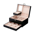 Boîte à bijoux Luvarie – 2 niveaux, tiroir & miroir verrouillable - Cléophée Paris