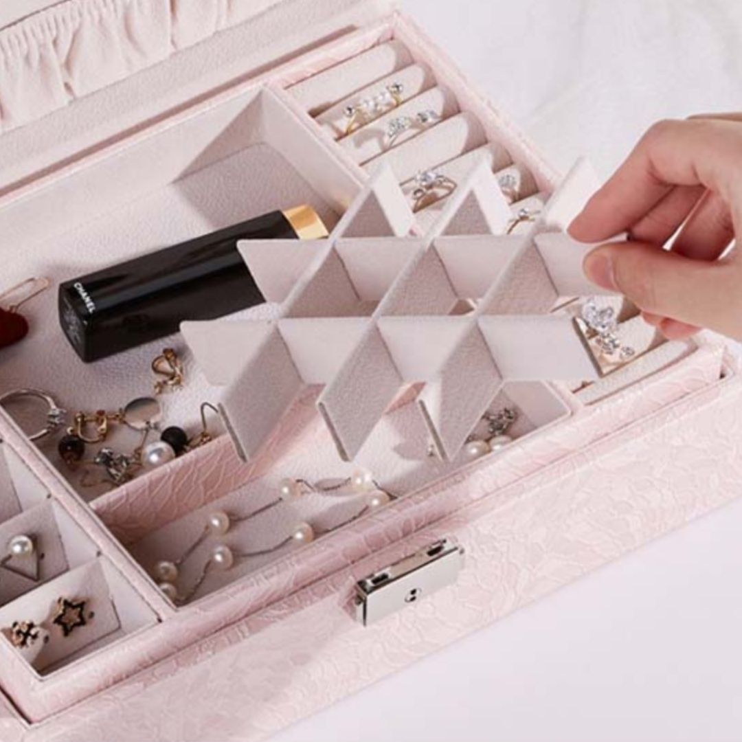 Boîte à bijoux Luvarie – 2 niveaux verrouillables - Cléophée Paris