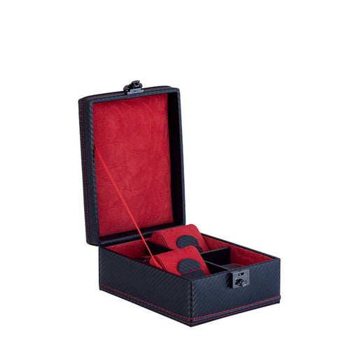 Boîte à montres en carbone rouge – 4 emplacements – Cléophée Paris