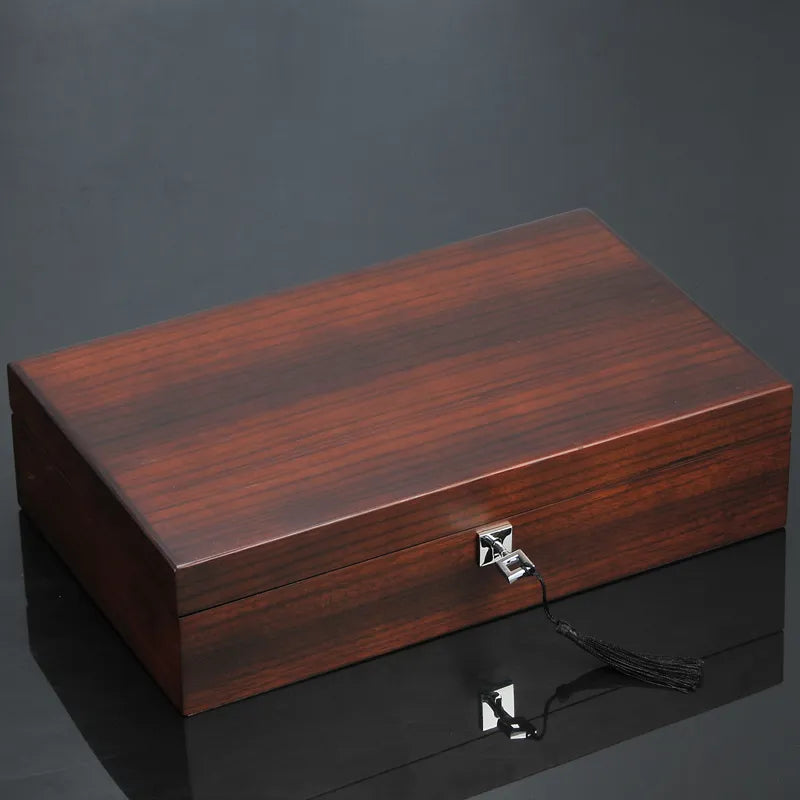 Coffret à montres en bois d'orme – 10 emplacements – vue 2 – Cléophée Paris