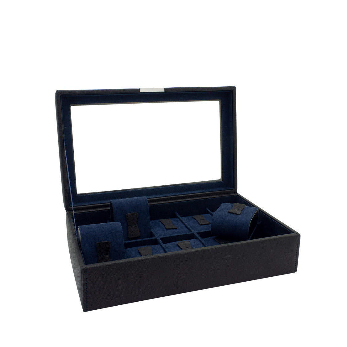 Boîte à montres bleu marine – 4, 6 ou 10 emplacements – vue 8 – Cléophée Paris
