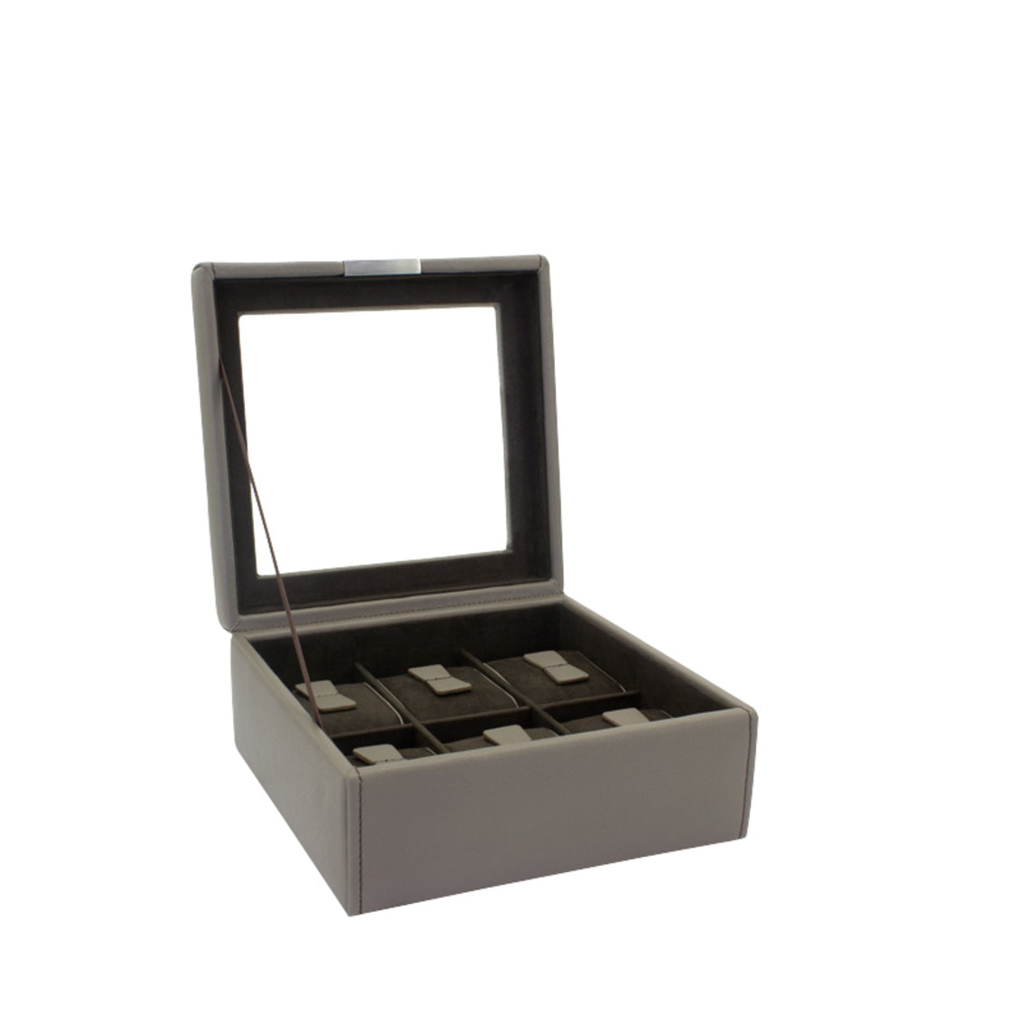 Boîte à montres grise – 4, 6 ou 10 emplacements – vue 8 – Cléophée Paris