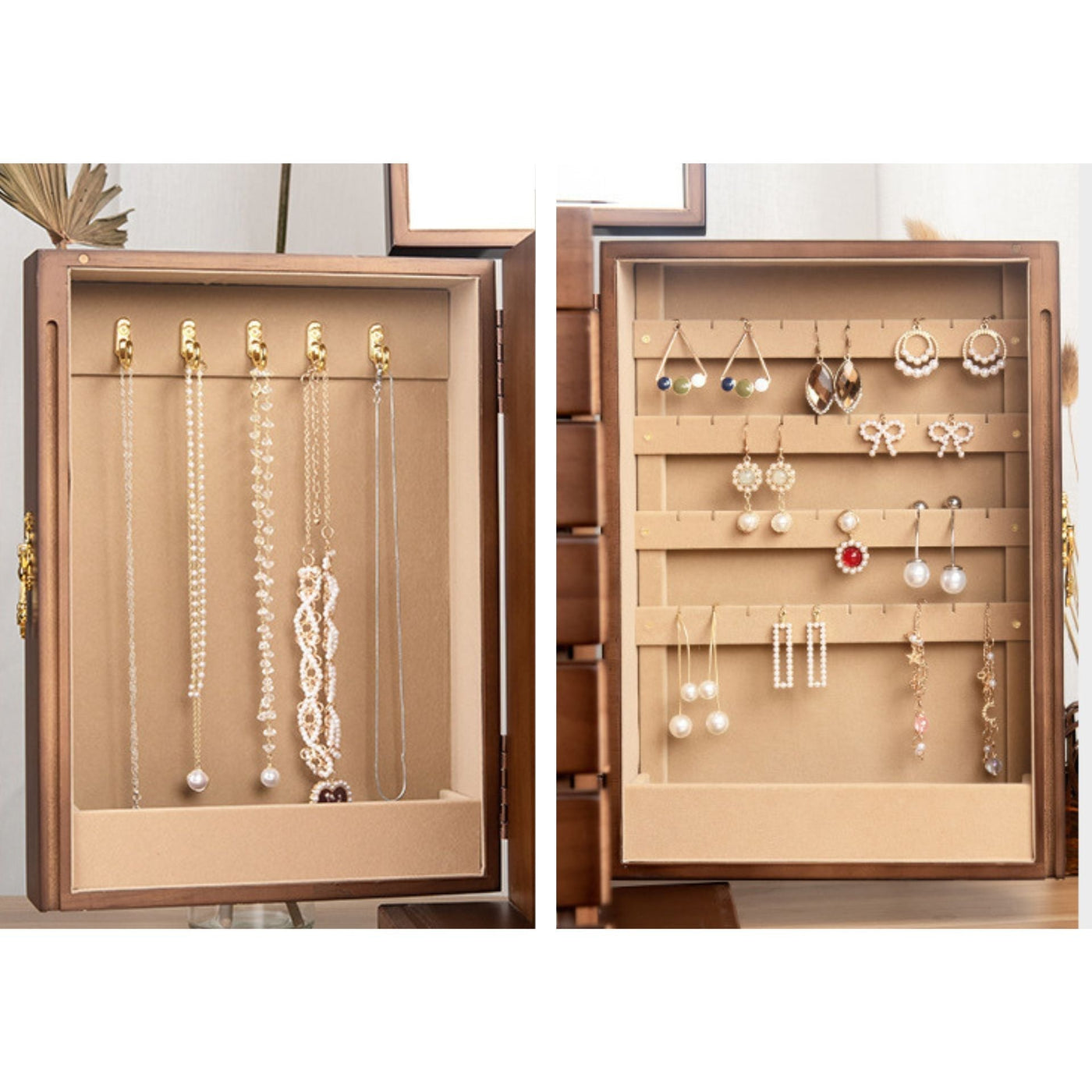 Coffret à bijoux en bois coloris rouge – Cléophée Paris