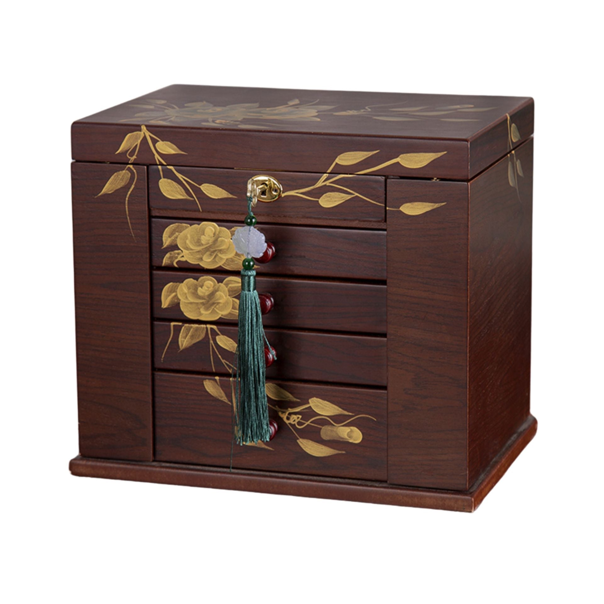 Coffret à bijoux en bois massif – 5 niveaux peints à la main - Cléophée Paris