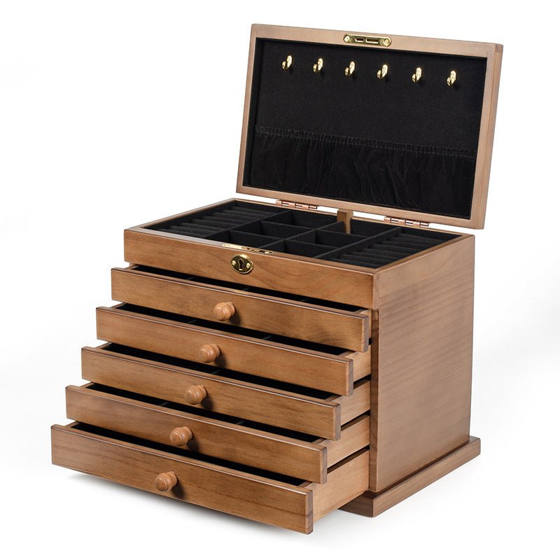 Coffret à bijoux en bois – miroir intégré et serrure - Cléophée Paris