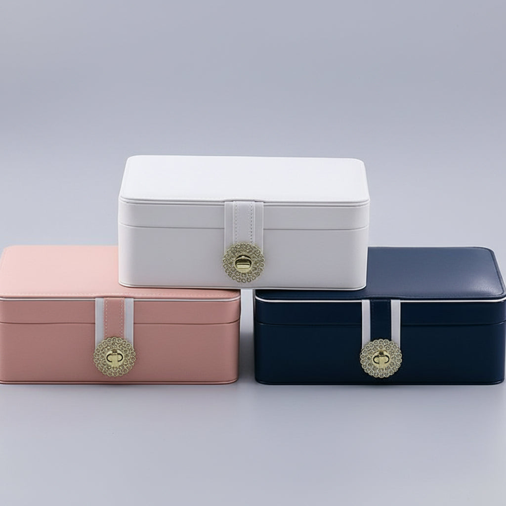 Coffret à Bijoux Parisienne – Double Niveau & Serrure de Sécurité - Cléophée Paris