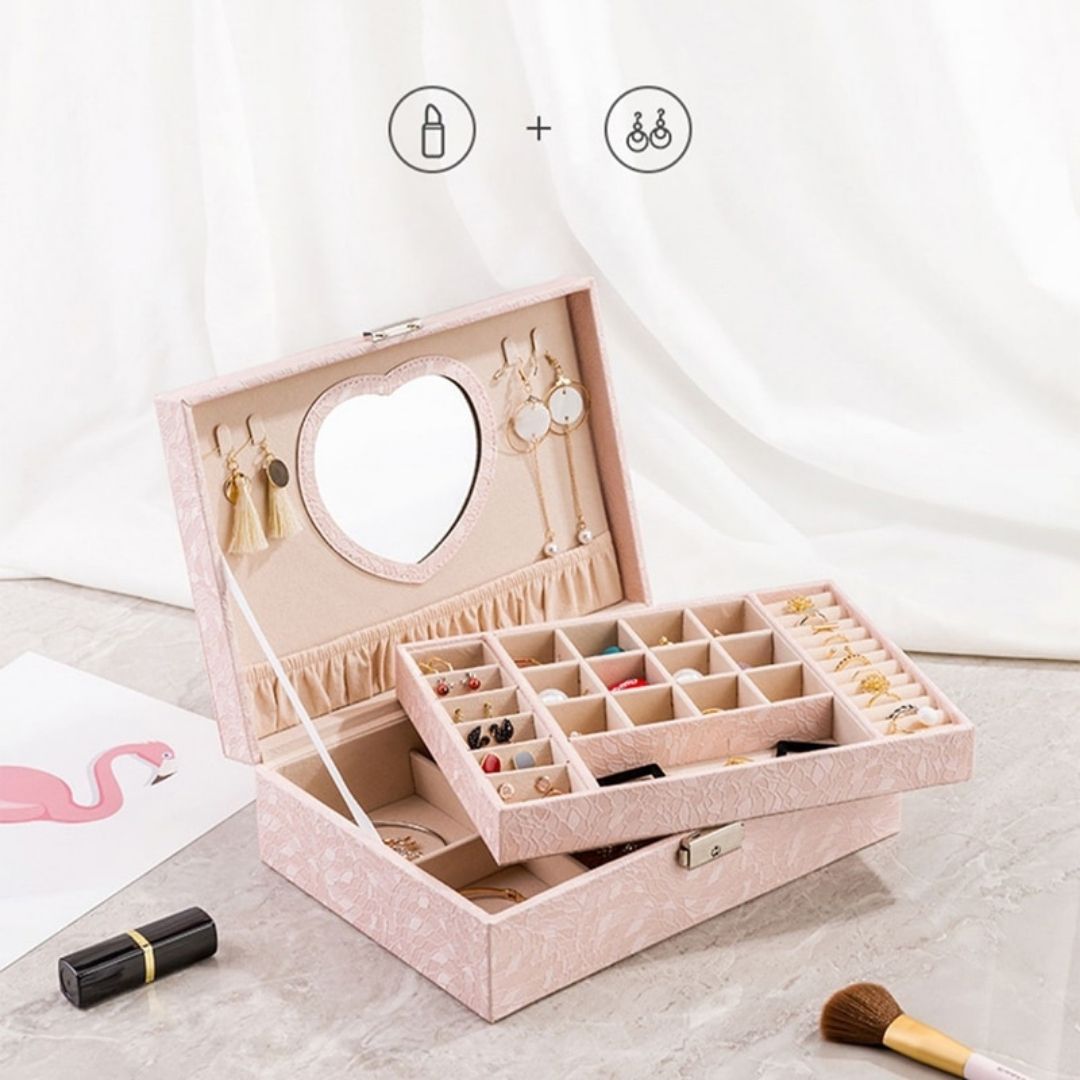 Coffret Bijoux Signature – Double Niveau & Plateau Amovible - Cléophée Paris