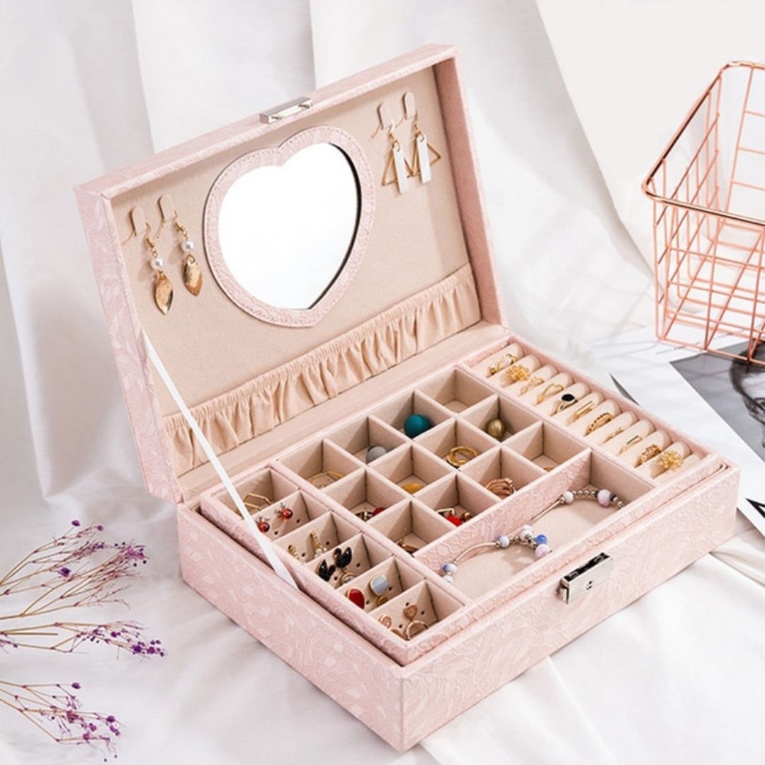 Coffret Bijoux Signature – Double Niveau & Plateau Amovible - Cléophée Paris