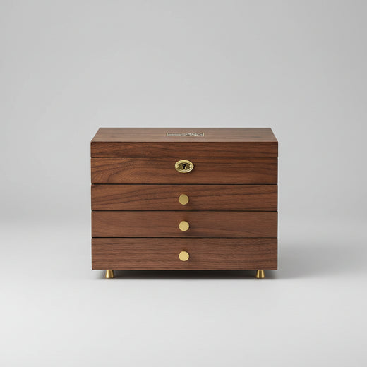 Coffret en Bois Sculpté – Édition Royale à 4 Niveaux - Cléophée Paris