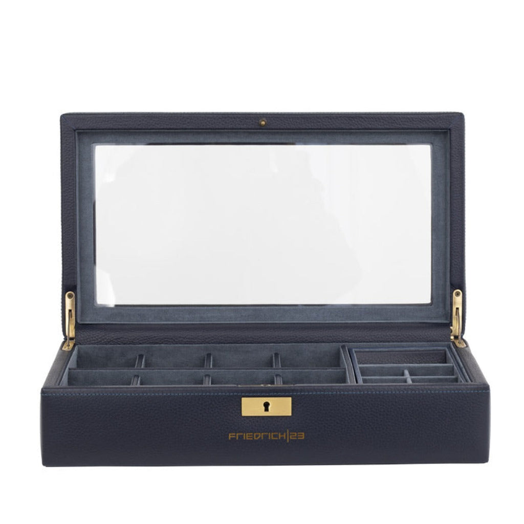 Boîte à montres en cuir pleine fleur – 8 emplacements – vue 4 – Cléophée Paris