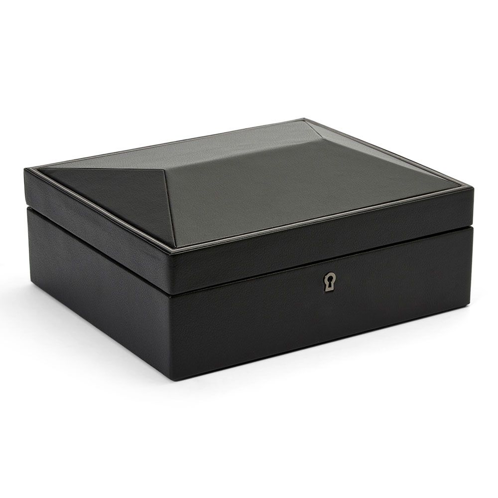 Coffret à montres noir intense – 8, 10 ou 15 emplacements | Wolf 1834 British Racing – vue 11 – Cléophée Paris