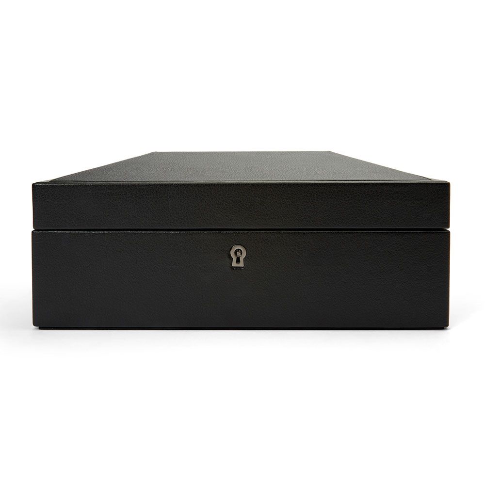 Coffret à montres noir intense – 8, 10 ou 15 emplacements | Wolf 1834 British Racing – vue 3 – Cléophée Paris