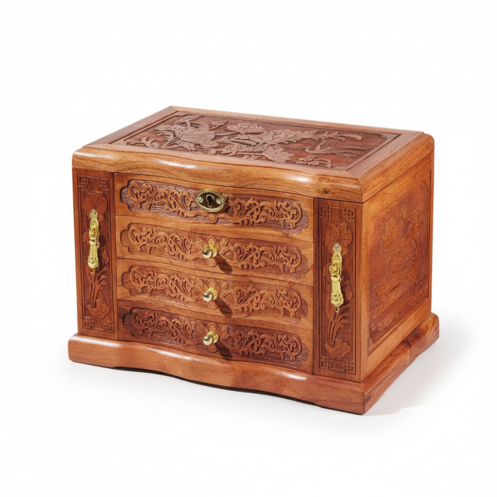 Coffret Sculpté Orient – Bois Précieux - Cléophée Paris