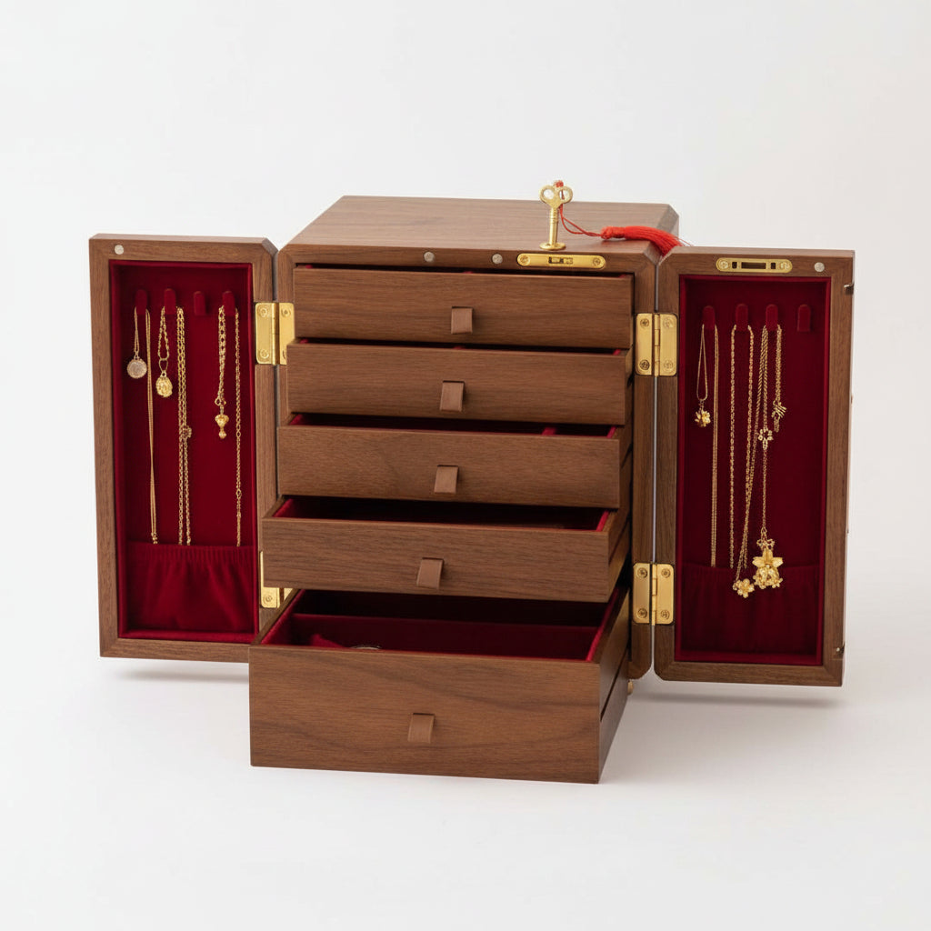 Coffret thème mariage asie – 5 tiroirs & porte verrouillable - Cléophée Paris