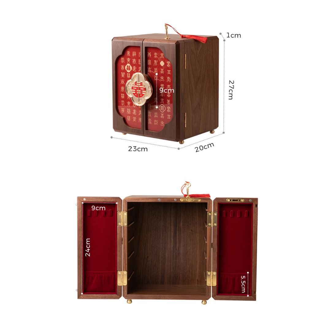 Coffret thème mariage asie – 5 tiroirs & porte verrouillable - Cléophée Paris