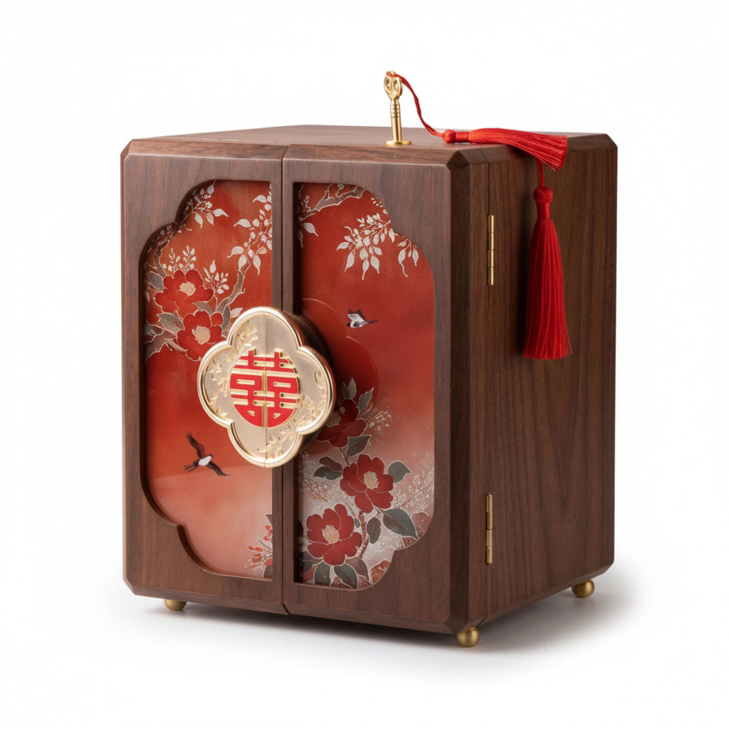 Coffret thème mariage asie – 5 tiroirs & porte verrouillable - Cléophée Paris