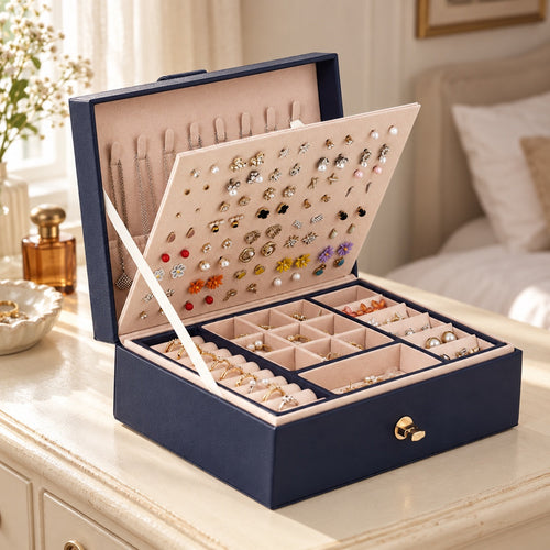 Boîte à bijoux compacte, format pratique