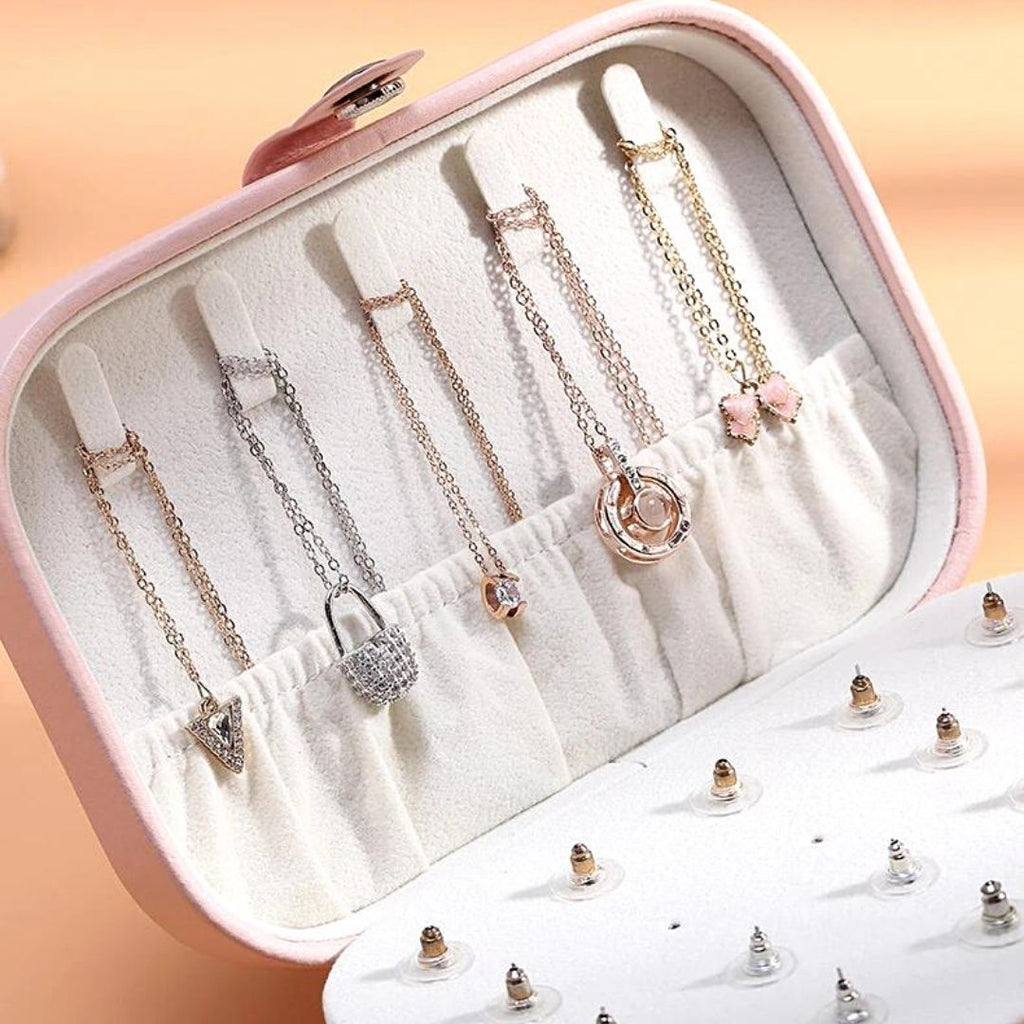 Étui de voyage chic – Boîte à bijoux bouton - Cléophée Paris