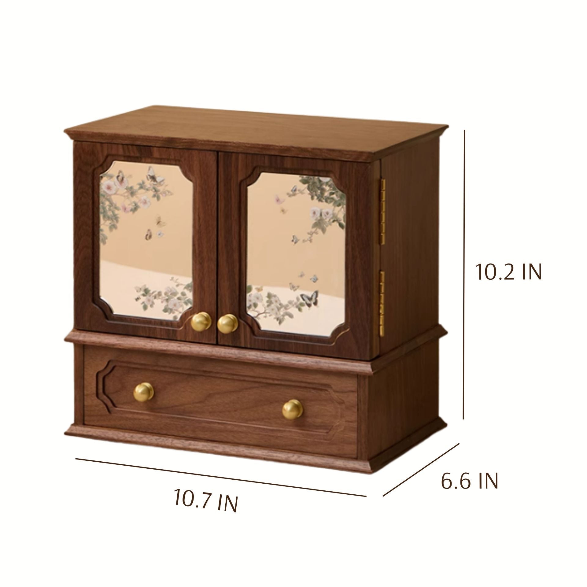 Grand Coffret à Bijoux en Noyer – 5 Tiroirs et Portes au Choix - Cléophée Paris