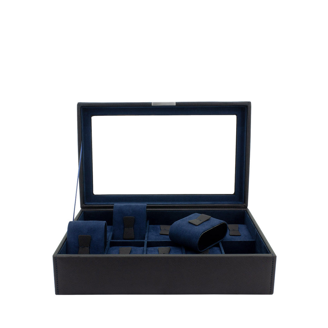 Boîte à montres bleu marine – 4, 6 ou 10 emplacements – vue 10 – Cléophée Paris
