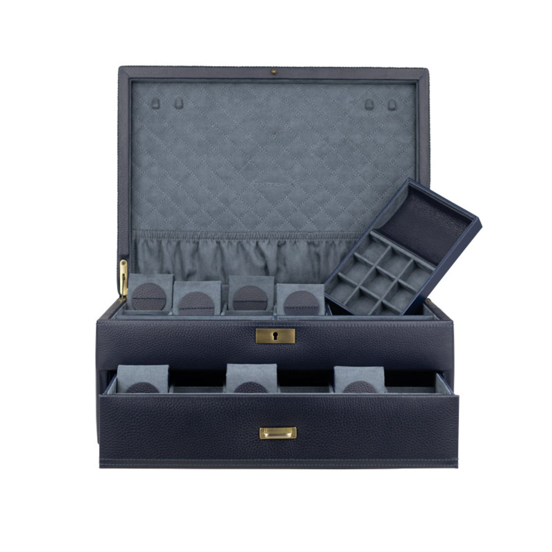 Boîte à montres en cuir pleine fleur – 20 emplacements – vue 8 – Cléophée Paris
