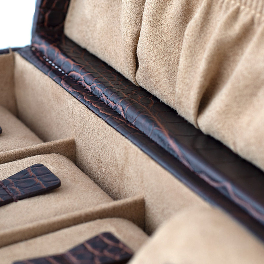Boîte à montres marron vintage – 5, 6 ou 10 emplacements – vue 21 – Cléophée Paris